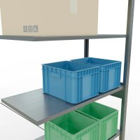 SCHULTE Anbau-Schwerlastregal MULTIplus 150 12756 silber 100,0 x 50,0 x 250,0 cm