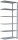 SCHULTE Anbau-Schwerlastregal MULTIplus 150 12756 silber 100,0 x 50,0 x 250,0 cm