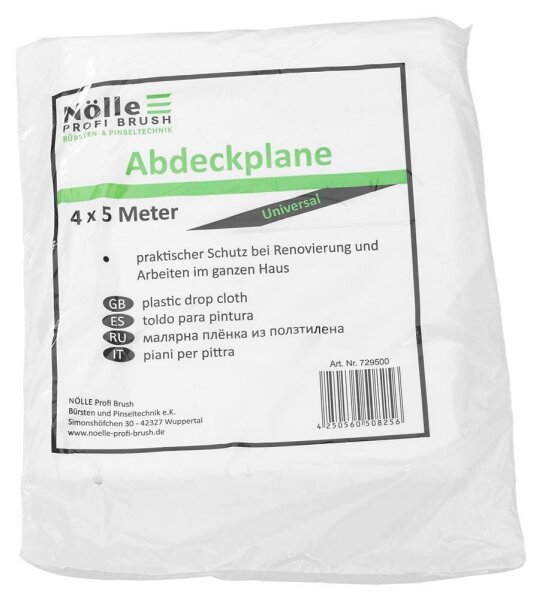 Nölle Abdeckfolie 4,0 x 5,0 m transparent 6,0 my