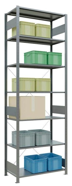 SCHULTE Schwerlastregal MULTIplus 150 12752 silber 100,0 x 50,0 x 300,0 cm