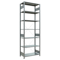 SCHULTE Schwerlastregal MULTIplus 150 12752 silber 100,0 x 50,0 x 300,0 cm