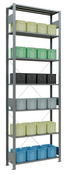 SCHULTE Schwerlastregal MULTIplus 150 12732 silber 100,0 x 30,0 x 300,0 cm