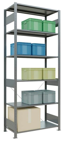 SCHULTE Schwerlastregal MULTIplus 150 12751 silber 100,0 x 50,0 x 250,0 cm