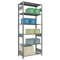 SCHULTE Schwerlastregal MULTIplus 150 12751 silber 100,0 x 50,0 x 250,0 cm