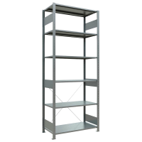 SCHULTE Schwerlastregal MULTIplus 150 12751 silber 100,0 x 50,0 x 250,0 cm