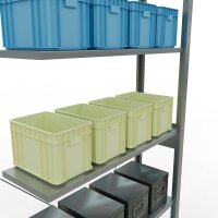 SCHULTE Anbau-Schwerlastregal MULTIplus 150 12736 silber 100,0 x 30,0 x 250,0 cm