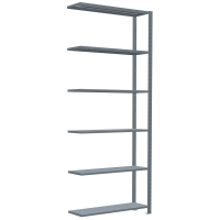 SCHULTE Anbau-Schwerlastregal MULTIplus 150 12736 silber 100,0 x 30,0 x 250,0 cm