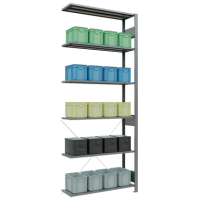 SCHULTE Anbau-Schwerlastregal MULTIplus 150 12736 silber 100,0 x 30,0 x 250,0 cm