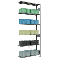 SCHULTE Anbau-Schwerlastregal MULTIplus 150 12736 silber 100,0 x 30,0 x 250,0 cm