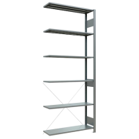 SCHULTE Anbau-Schwerlastregal MULTIplus 150 12736 silber 100,0 x 30,0 x 250,0 cm