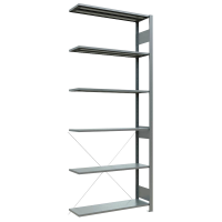 SCHULTE Anbau-Schwerlastregal MULTIplus 150 12736 silber 100,0 x 30,0 x 250,0 cm