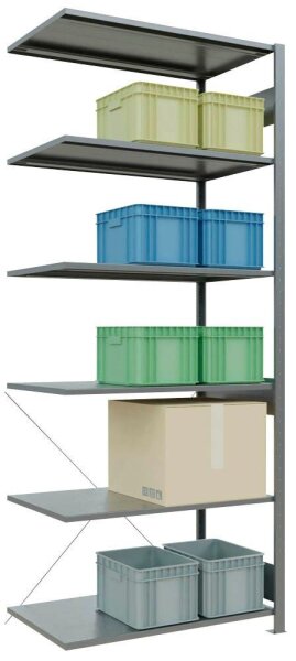 SCHULTE Anbau-Schwerlastregal MULTIplus 150 12766 silber 100,0 x 60,0 x 250,0 cm