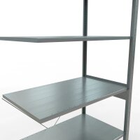 SCHULTE Anbau-Schwerlastregal MULTIplus 150 12766 silber 100,0 x 60,0 x 250,0 cm