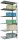 SCHULTE Anbau-Schwerlastregal MULTIplus 150 12766 silber 100,0 x 60,0 x 250,0 cm