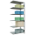 SCHULTE Anbau-Schwerlastregal MULTIplus 150 12766 silber 100,0 x 60,0 x 250,0 cm