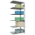 SCHULTE Anbau-Schwerlastregal MULTIplus 150 12766 silber 100,0 x 60,0 x 250,0 cm