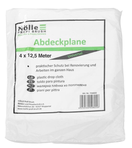 Nölle Abdeckfolie 4,0 x 12,5 m transparent 6,0 my