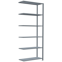 SCHULTE Anbau-Schwerlastregal MULTIplus 150 12746 silber 100,0 x 40,0 x 250,0 cm