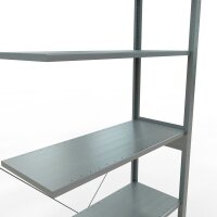 SCHULTE Anbau-Schwerlastregal MULTIplus 150 12746 silber 100,0 x 40,0 x 250,0 cm