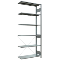 SCHULTE Anbau-Schwerlastregal MULTIplus 150 12746 silber 100,0 x 40,0 x 250,0 cm