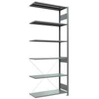 SCHULTE Anbau-Schwerlastregal MULTIplus 150 12746 silber 100,0 x 40,0 x 250,0 cm