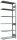 SCHULTE Anbau-Schwerlastregal MULTIplus 150 12746 silber 100,0 x 40,0 x 250,0 cm