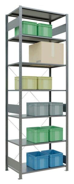 SCHULTE Schwerlastregal MULTIplus 150 12762 silber 100,0 x 60,0 x 300,0 cm