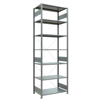 SCHULTE Schwerlastregal MULTIplus 150 12762 silber 100,0 x 60,0 x 300,0 cm
