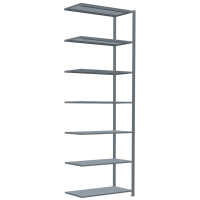 SCHULTE Anbau-Schwerlastregal MULTIplus 150 12757 silber 100,0 x 50,0 x 300,0 cm