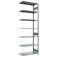 SCHULTE Anbau-Schwerlastregal MULTIplus 150 12757 silber 100,0 x 50,0 x 300,0 cm