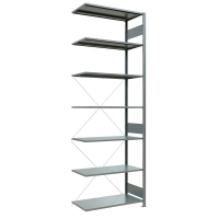 SCHULTE Anbau-Schwerlastregal MULTIplus 150 12757 silber 100,0 x 50,0 x 300,0 cm