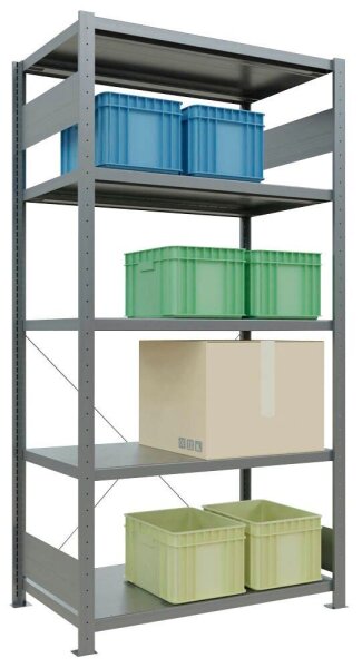 SCHULTE Schwerlastregal MULTIplus 250 12960 silber 100,0 x 60,0 x 200,0 cm