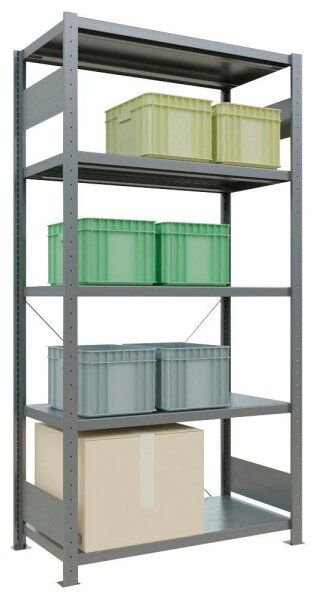 SCHULTE Schwerlastregal MULTIplus 250 12950 silber 100,0 x 50,0 x 200,0 cm