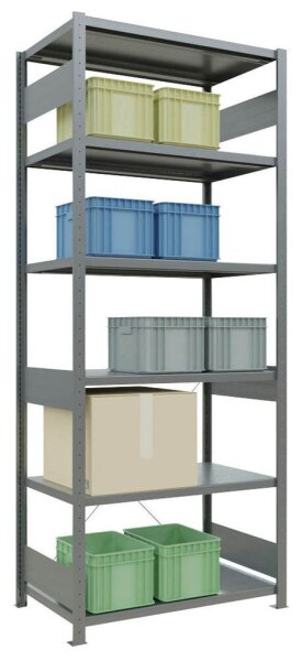 SCHULTE Schwerlastregal MULTIplus 250 12961 silber 100,0 x 60,0 x 250,0 cm