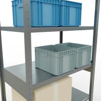 SCHULTE Schwerlastregal MULTIplus 250 12961 silber 100,0 x 60,0 x 250,0 cm