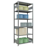 SCHULTE Schwerlastregal MULTIplus 250 12961 silber 100,0 x 60,0 x 250,0 cm