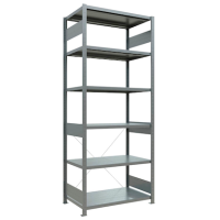 SCHULTE Schwerlastregal MULTIplus 250 12961 silber 100,0 x 60,0 x 250,0 cm