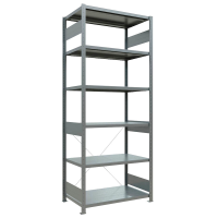 SCHULTE Schwerlastregal MULTIplus 250 12961 silber 100,0 x 60,0 x 250,0 cm