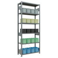 SCHULTE Schwerlastregal MULTIplus 250 12941 silber 100,0 x 40,0 x 250,0 cm