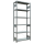 SCHULTE Schwerlastregal MULTIplus 250 12941 silber 100,0 x 40,0 x 250,0 cm