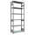 SCHULTE Schwerlastregal MULTIplus 250 12941 silber 100,0 x 40,0 x 250,0 cm