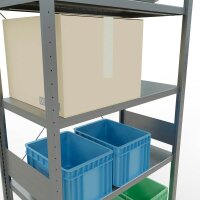 SCHULTE Schwerlastregal MULTIplus 250 12952 silber 100,0 x 50,0 x 300,0 cm