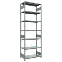 SCHULTE Schwerlastregal MULTIplus 250 12952 silber 100,0 x 50,0 x 300,0 cm