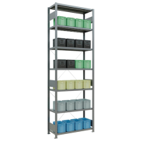 SCHULTE Schwerlastregal MULTIplus 250 12942 silber 100,0 x 40,0 x 300,0 cm