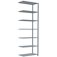 SCHULTE Anbau-Schwerlastregal MULTIplus 250 12957 silber 100,0 x 50,0 x 300,0 cm