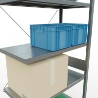 SCHULTE Anbau-Schwerlastregal MULTIplus 250 12957 silber 100,0 x 50,0 x 300,0 cm