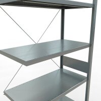 SCHULTE Anbau-Schwerlastregal MULTIplus 250 12957 silber 100,0 x 50,0 x 300,0 cm