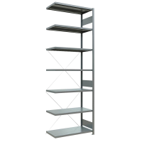 SCHULTE Anbau-Schwerlastregal MULTIplus 250 12957 silber 100,0 x 50,0 x 300,0 cm