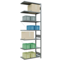 SCHULTE Anbau-Schwerlastregal MULTIplus 250 12957 silber 100,0 x 50,0 x 300,0 cm