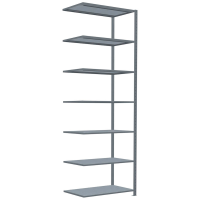 SCHULTE Anbau-Schwerlastregal MULTIplus 250 12967 silber 100,0 x 60,0 x 300,0 cm